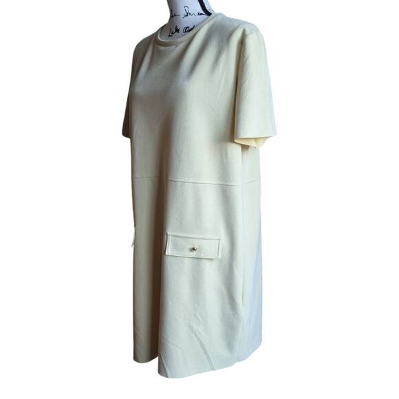 Zara Faux Suede Dress Light Yellow Sz XL - Picture 5 of 8